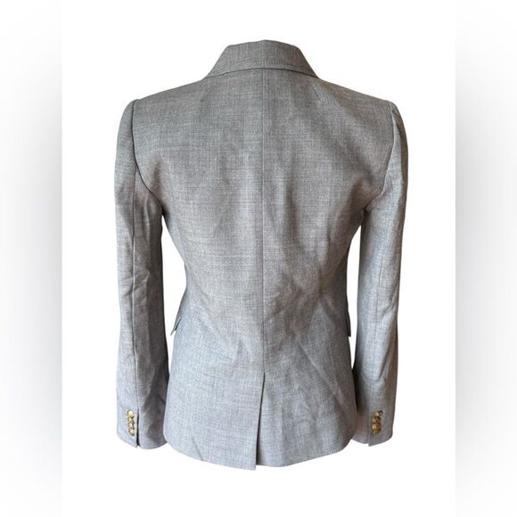 J Crew Schoolboy Blazer Gray Wool Double Button Womens Size 2 - Picture 2 of 11